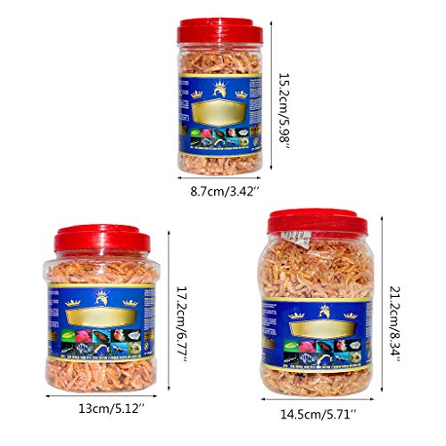 ljhnba Aquarium Fish Foods Freeze Dried Shrimp Healthy Cichlid for Feeding for Arowana Dried Foo Dried Shrimp Fish Food