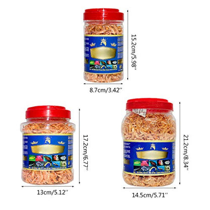 ljhnba Aquarium Fish Foods Freeze Dried Shrimp Healthy Cichlid for Feeding for Arowana Dried Foo Dried Shrimp Fish Food