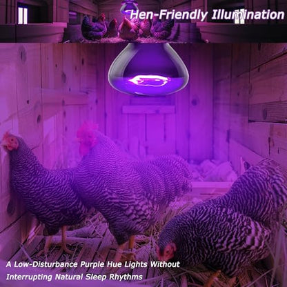 Reptile Moonlight Bulb 60W – Soft Purple Night Light for Nocturnal Viewing, Sleep-Friendly, 2000H Life, E26 Base - color: Purple Moonlight, size: 60W-2.5″