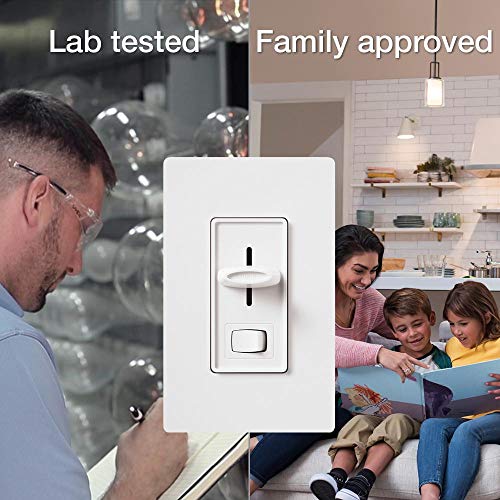 Lutron Skylark LED+ Dimmer Switch for Dimmable LED, Lutron Dimmer Switch For Halogen and Incandescent Bulbs, 150W/Single-Pole or 3-Way, SCL-153P-BR, Brown - color: Brown