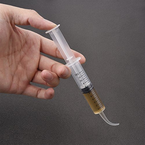TecUnite 8 Pcs Syringe 12cc Dental Irrigation Syringe with Curved Tip for Wisdom Teeth Measurement Disposable Water Oral Mouth Liquid Tonsil Stone Squirt Mouthwash Cleaner Syringes - style: With Measurement