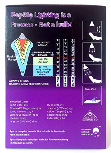 Mega-Ray Mercury Vapor UV Light Bulb/Lamp for Reptile and Amphibian Use Tortoise Lizard, UVA UVB, High-Intensity Heat Bulb of UV and Basking - 160 Watts (120V)