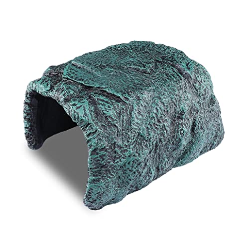 MODERNJOE'S Stone Cave Shelter Hiding Turtle House - Rock Hideout Cave for Reptile.Decorative for Aquariums & Terrariums.Perfect for Lizards,Snakes,Amphibians,Frogs,Turtles,Bearded Dragons -Large size