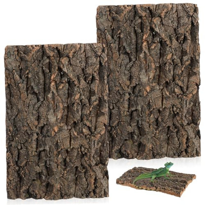 TOYANDONA 2pcs Cork Bark for Reptiles Tree Bark Hideout for Aquariums and Terrariums Climbing Surface for Bearded Dragons and Lizards Flexible Configuration for Any Fish Tank