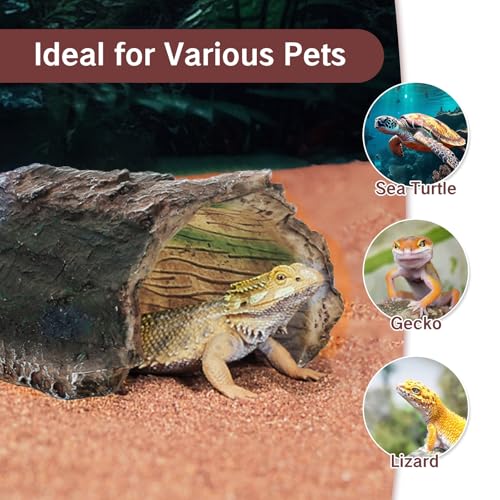 Betta Log Floating Aquarium Hideout Small Cave Decor for Fish Snail Reptile Hiding Spots Terrarium Logs, Beta Fish Hides Hollow Tree Trunk Decoration for Tanks Hide Spaces