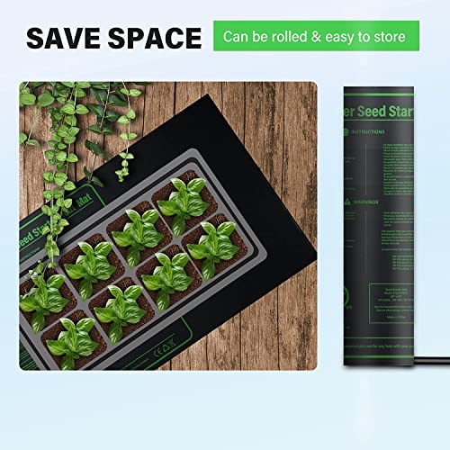 iPower 2-Pack Durable Waterproof Seedling Heat Mat 48" x 20" Warm Hydroponic Plant Germination Starting Pad - size: 48" x 20"(x2), style: Heat Mat