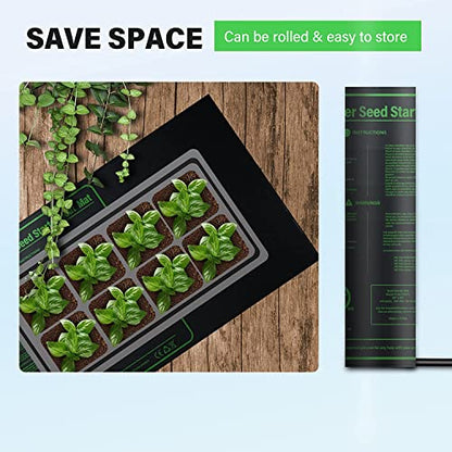 iPower 2-Pack Durable Waterproof Seedling Heat Mat 48" x 20" Warm Hydroponic Plant Germination Starting Pad - size: 48" x 20"(x2), style: Heat Mat