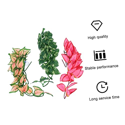DOITOOL 6pcs Bendable Vine Artificial Jungle Vines for Reptile Habitats Realistic Simulation Plant Rattan for Lizards and Geckos Flexible Climbing Plants for Terrariums