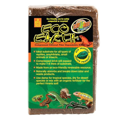 Zoo Med Eco Earth, Three Count. (Pack of Two)