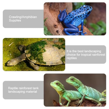 8pcs Artificial Climbing Vines with 10mm Flexible Rattan, 1m Long Jungle Simulation Plant with Suction Cups for Reptile Terrarium Habitat Decor