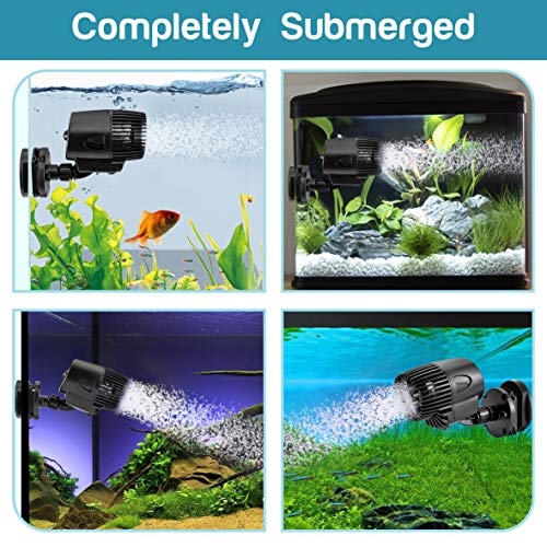 AQQA Wave Maker Pump, 2100GPH Aquarium Circulation Pump 360 Degree Rotatable Submersible Powerhead Pump with Magnet Suction Base for Marine and Freshwater Aquariums (15W) - size: 15W