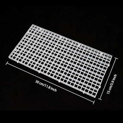 Aquarium Fish Tank Bottom Isolation 8 Pcs, Plastic Egg Crate Grid Divider Tray Egg (S 8pcs) - size: S 8pcs