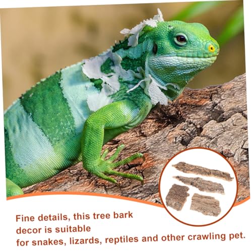 8pcs Natural Reptile Tree Bark Decor for Terrarium Safe Wear-Resistant Background for Lizard Gecko Snake Enclosures Aquatic Reptile Environments - size: 23.00X7.50X1.00CM