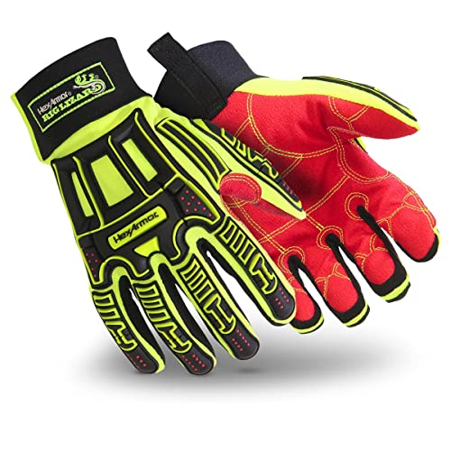 HexArmor Cut Resistant Impact Protection Reinforced Palm Work Gloves | Rig Lizard® Series 2021X | Small - color: Rig Lizard 2021x | Hi-vis & Contact Heat, size: Small (Pack of 1)