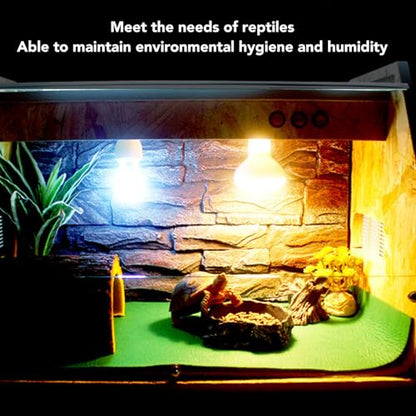 Reptile Carpet Mat, Absorbent Breathable Reptile Terrarium Liner, Soft Washable Reusable Reptile Cage Mat for Snakes Lizards Tortoises with Eco - Friendly Polyester (100 * 40cm) - size: 100*40cm