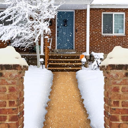 1 Roll No-Slip Ice and Snow Carpet Mats,16x80 Inch Coconut Coir Liner Roll Natural Coconut Fiber Anti-Slip Coco Coir Carpet Mat for Garden,Front Door,Stairs,Porch Outdoor Safer Walking - size: 1'4" x 6'8" (Rectangular)
