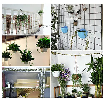 Artificial Vine Natural Hemp Rope Burlap Leaf Ribbon for Jungle Safari Birthday Party Decorations (33FT) - size: 33FT