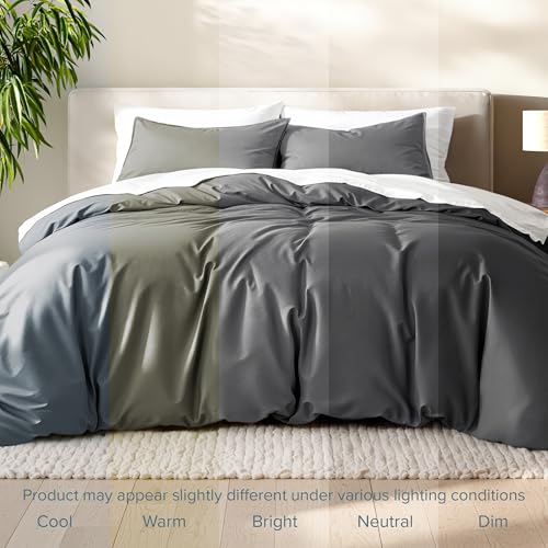 Bare Home Bedding Duvet Cover Extra Long Size - Premium 1800 Super Soft Collection - Lightweight, Cooling Duvet Cover - Soft Breathable Bedding (Twin/Twin XL, Grey) - color: 04 - Grey (No Comforter), size: Twin/Twin XL