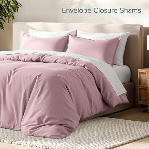 Bare Home Bedding Duvet Cover Extra Long Size - Premium 1800 Super Soft Collection - Lightweight, Cooling - Soft Breathable Bedding Duvet Cover (Twin/Twin XL, Dusty Pink) - color: 30 - Dusty Pink (No Comforter), size: Twin/Twin XL