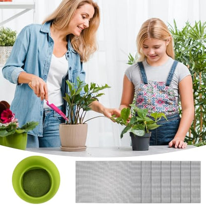 10PCS Flower Pot Hole Mesh Pad Drainage Screen Succulent Bonsai Mesh | Potting Mat Bonsai Mesh, Pots Substrate Barrier Plants Screen Mesh, Plant Pots Drainage Meshes, Preventing Soil Leakage