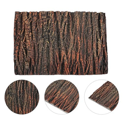 Alipis Aquarium Background Board and Lifelike Oak Bark 3D Decorative Landscape Panel for Fish Tanks and Reptile Terrariums, Ultra-Thin Pu Material Suitable for Turtle and Bearded Dragon