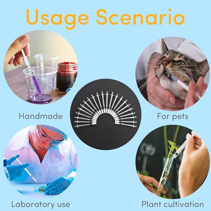 1mL Luer Lock Syringe with Cap - Without Needle - Leak-Proof Accurate Measurement - 1cc luer lock syringe for Lab Use and Home Care (30 pack) - size: 1ml Luer Lock Syring-30pcs
