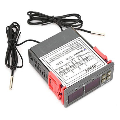 STC-3008 Dual Display Dual NTC Probe Sensor Digital Temperature Thermostat Controller(110-220V)