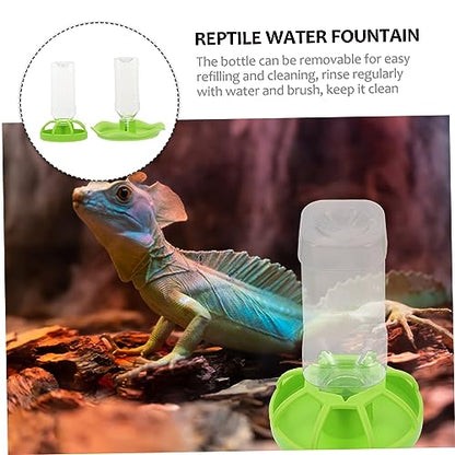YARNOW 2sets Turtle Accessories for Tank Reptile Food Bowls Water Drinking Plates Pet Water Feeder