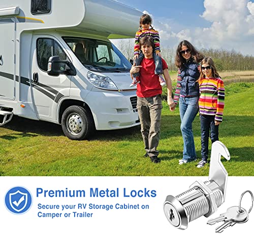 Sissinda Cam Locks Cabinet Locks Keyed Alike,1-1/8Inch Cylinder Fits on 0.9Inch Max Panel Thickness,Secure Drawer RV Camper Trailer,Zinc Alloy(1-1/8Inch 12Pcs) - size: 1-1/8 Inch 12Pcs