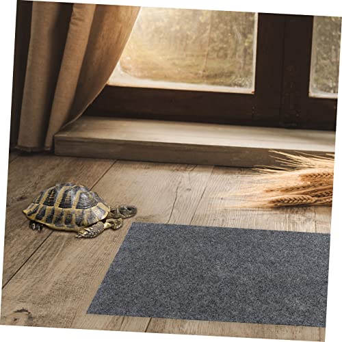 balacoo 8pcs Reptile Carpet Bedding Mat Substrate for Snakes Geckos and Tortoises and Easy to Clean Grey Mats for Terrarium Use