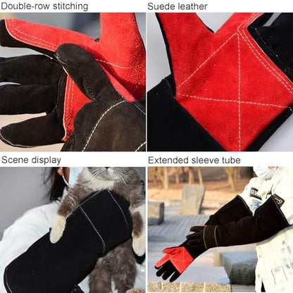 ThreeH Animal Handling Gloves Anti Bite Anti Scratch Multifunctional Protective Gloves for Dog Cat Bird - size: Medium