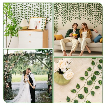 24 Pack 172Ft Fake Plants Artificial Vines for Room Decor, Faux Ivy Greenery Garland for Home Teen Girls Bedroom Living Aesthetic Farmhouse Dorm Wall Decoration, Wedding Easter Christmas Party Gift