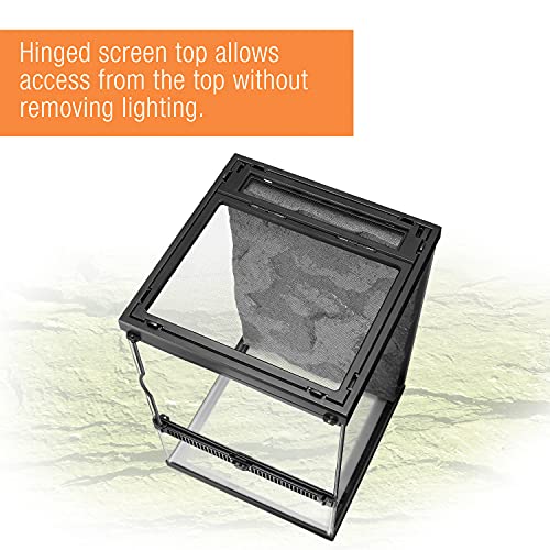 Zilla 11 Gallon Glass Tropical Vertical Habitat Starter Kit for Small Tree Dwelling Reptiles & Amphibians