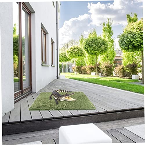 Hemoton 2pcs Reptile Carpet Turtle Habitat Moss Reptile Mat Imitation Crawler Mats Tank Accessories Terrarium Liner
