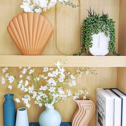4 pcs Artificial Hanging Succulents Faux Burro's Tail Picks Trailing String of Pearls Succulent Fake Greenery Sprays 13.4" L for Basket Planter Centerpiece Floral Arrangement Indoor Outdoor Decor