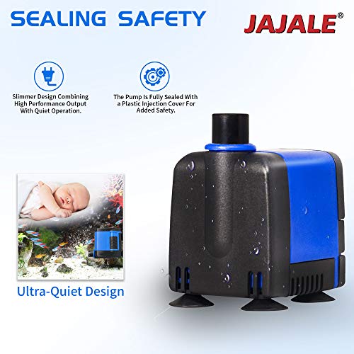 130 GPH Submersible Water Pump - Adjustable Quite Aquariums, Fountains, Hydroponics, and Pond Pump, 2.9 ft Lift, 6.5W - 2 Pack - color: Blue; 2 Pack, size: 130 GPH