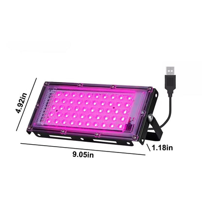 Grow Lights for Indoor Plants, LED Full Spectrum Grow Light with 150° Rotation Panel for Succulents, Seed Starting, Waterproof Plant Light for Indoor Gardening, Greenhouse & Hydroponics, 50 LED Chip - size: 4.9 × 1.2 × 9.1