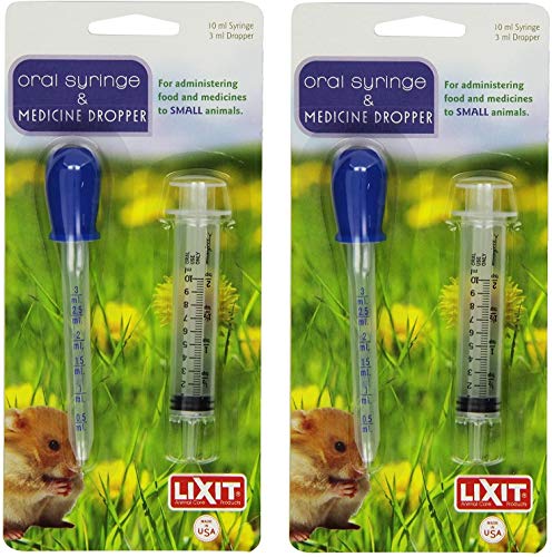Lixit® Nursing and Hand Feeding Syringe and Bottle Kits for Cats, Rabbits, Puppies and Other Pets (Syringe + Dropper Pack of 2) - size: Syringe + Dropper Pack of 2