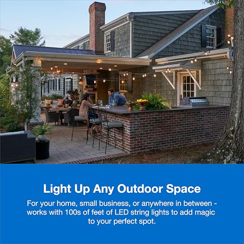 Lutron Outdoor Smart Plug for Caseta Smart Lighting, Summer Patio, Backyard Outdoor Lights & Motors, 15A LED Fixtures & 1/2 HP Motors, PD-15OUT-BL, Black - style: Smart Outdoor Plug