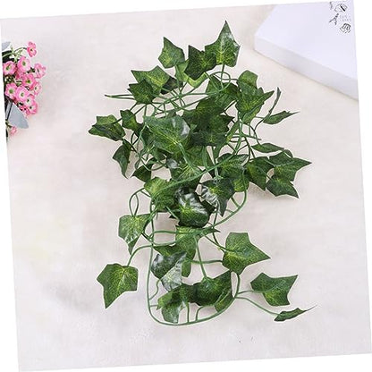 2m Jungle Vines Artificial Leaf Decor for Reptiles Habitat Accessories with Suction Cups for Lizards Frogs Snakes and More Flexible Rattan Strips for Terrarium