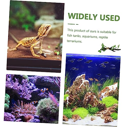 ibasenice Reptile Accessories Artificial Branch Suction Cup Resin Sculpture for Pet Lizard Tank Decor