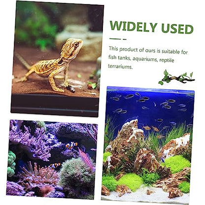 ibasenice Reptile Accessories Artificial Branch Suction Cup Resin Sculpture for Pet Lizard Tank Decor