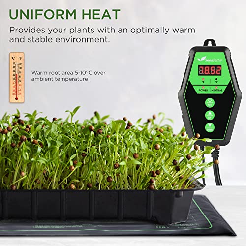 10" x 20" MET Certified Seedling Heat Mat and Digital Thermostat Combo Set - size: 1 Pack-10" X 20"