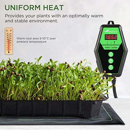 10" x 20" MET Certified Seedling Heat Mat and Digital Thermostat Combo Set - size: 1 Pack-10" X 20"