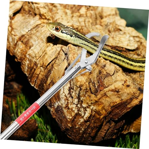 Stainless Steel Snake Tong Grabber with Wide Jaw Versatile Eel Tool for Fishing Garbage Collection Skid Handle for Easy Use Design