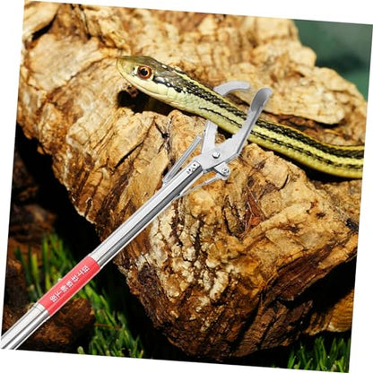 Stainless Steel Snake Tong Grabber with Wide Jaw Versatile Eel Tool for Fishing Garbage Collection Skid Handle for Easy Use Design