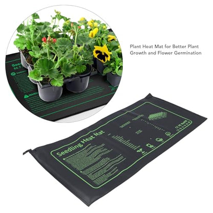 POCREATION 2 Pack Seedling Heat Mat, Plant Heat Mat for Plant Starting PVC IPX7 Warm Hydroponic Heating Pad for Indoor Home Gardening Seed Starter (US Plug 120V)