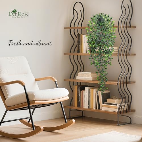 Der Rose 34'' Fake Hanging Plants Artificial Potted Mandala Vine Plants Indoor and Outdoor for Office Home Living Room Bathroom Wall Shelf Decor (1Pack) - size: 34"-Fake Mandala