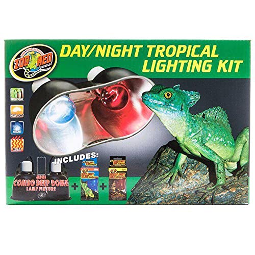 Zoo Med Tropical Day/Night Lighting Kit with Dual Lamp System for Reptiles and Amphibians