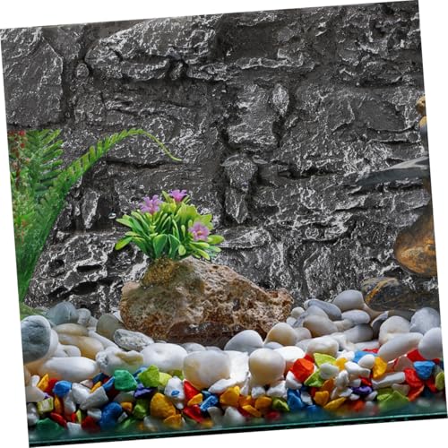BESPORTBLE Aquarium Decor Reptile Tank Background 3D Fish Tank Background Board Snake Terrarium Decorative Stone
